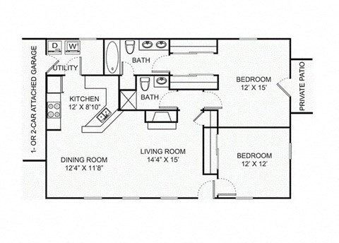 B3R floor plan Kensington Grove apartments